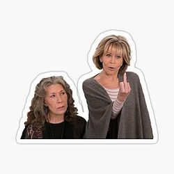 Grace and Frankie Middle Finger Sticker