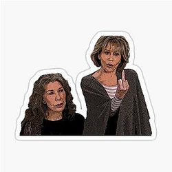 Grace Frankie Cartoon Sticker