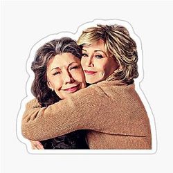 Grace Frankie Hug Sticker