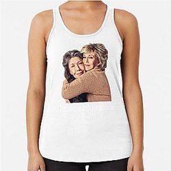 Grace and Frankie White Racerback Tank Top