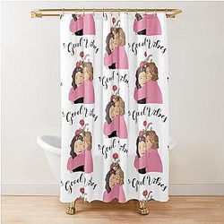 Grace and Good Vibrations Flower Shower Curtain