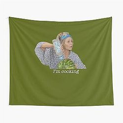 I'm Cooking with Grace Frankie Vodka Watermelon Chiffon Tapestry