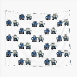 Grace and Frankie Sitting on a Tapestry