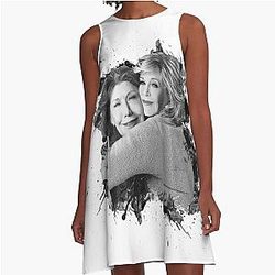 Grace Frankie Black A-Line Dress