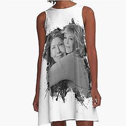 Grace Frankie Black A-Line Dress