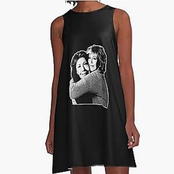 Grace Frankie Hug Halftone Pattern Style A-Line Dress