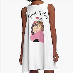 Grace Frankie Good Vibes A-Line Dress
