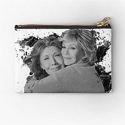 Grace Frankie Black Zipper Pouch