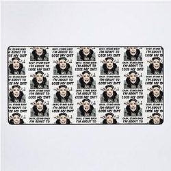 Grace and Frankie Stand Back I'm About to Lose My Shit Frankie Angry Quote Design Desk Mat