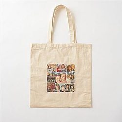 Cotton Tote Bag and United States the Collage Art of Hollywood Cinema Fan Films of Frankie and Grace