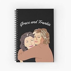 Grace Frankie Hugging Spiral Notebook