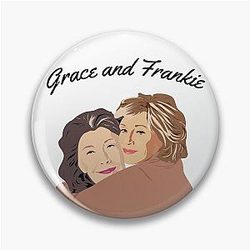 Grace Frankie Hug Pin