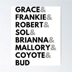 Grace and Frankie Season Names Poster
