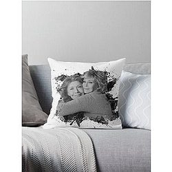 Grace and Frankie Black Throw Pillow