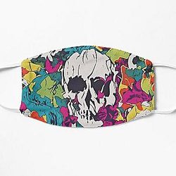 Trippy Hippy Skulls Flat Mask RB0512