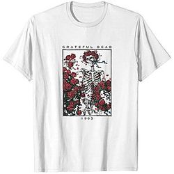 Grateful Dead T-Shirt - Classic Skeleton & Roses 1965
