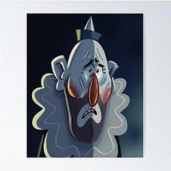 Gravity Falls Crying Clown Portrait Replica Poster