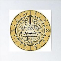 Gravity Falls Bill Cipher Wheel Poster