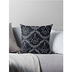 BILL CIPHER Gravity Falls wallpaper pattern Throw Pillow