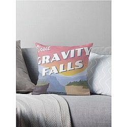 Visit Gravity Falls Postcard Throw Pillow
