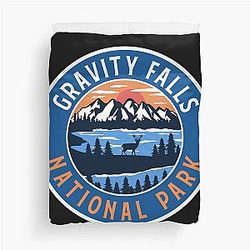 Gravity Falls National Park Duvet Cover