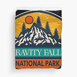 Gravity Falls national park Duvet Cover