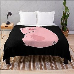 Channel Gravity Falls Waddles the Pig Throw Blanket