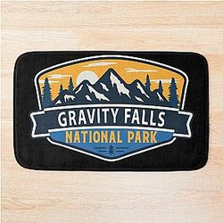 Gravity Falls National Park-Vintage Bath Mat