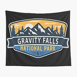 Gravity Falls National Park-Vintage Tapestry