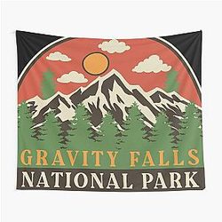 Gravity Falls National Park - Vintage Tapestry