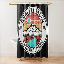Gravity Falls National Park-Vintage Shower Curtain