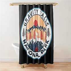 Gravity Falls National Park-Vintage Shower Curtain