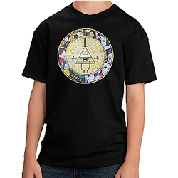 New Gravity Falls Bill Cipher and Characters Youth T-Shirt