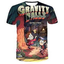 Gravity Falls Cartoon Graphic 3D T-Shirts