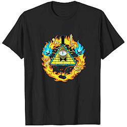 Bill Cipher Blue Fire LA 0403 Gravity Falls T-Shirts