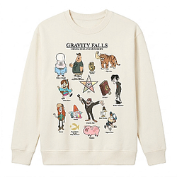 Character And Mysteries Textbook HTCT1006 Gravity Falls Sweatshirts