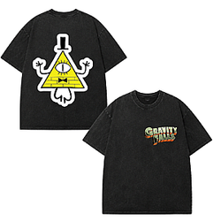 Bill Cipher DTNK0107 Washed Gravity Falls T-Shirts