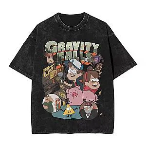 Vintage PTTT2009 Acid Washed Gravity Falls T-Shirts