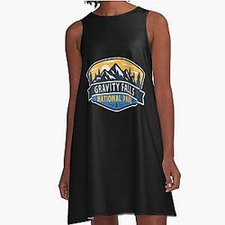 Gravity Falls National Park-Vintage A-Line Dress