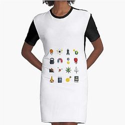 Gravity Falls Icons Graphic T-Shirt Dress