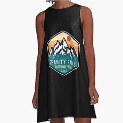 Gravity Falls National Park A-Line Dress