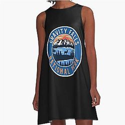 Gravity Falls National Park A-Line Dress