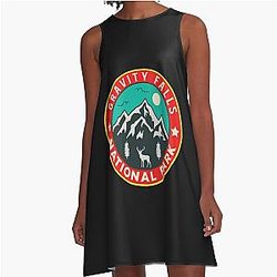 Gravity Falls National Park A-Line Dress
