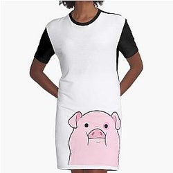 Gravity Falls Waddles Graphic T-Shirt Dress