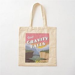 Visit Gravity Falls Postcard Cotton Tote Bag