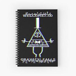 Bill Cipher - Welcome to Gravity Falls - Anaglyph Spiral Notebook