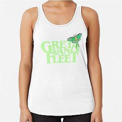 Greta Van Fleet logo - Green Racerback Tank Top