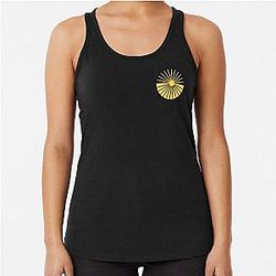 Greta Van Fleet 'Heat Above' Yellow Symbol Racerback Tank Top