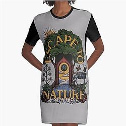 GVF, Greta Van Fleet escape to nature  Graphic T-Shirt Dress