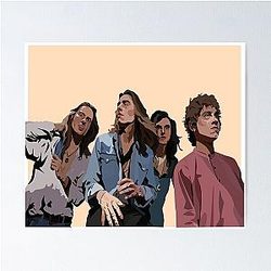 Greta Van Fleet Illustration Poster